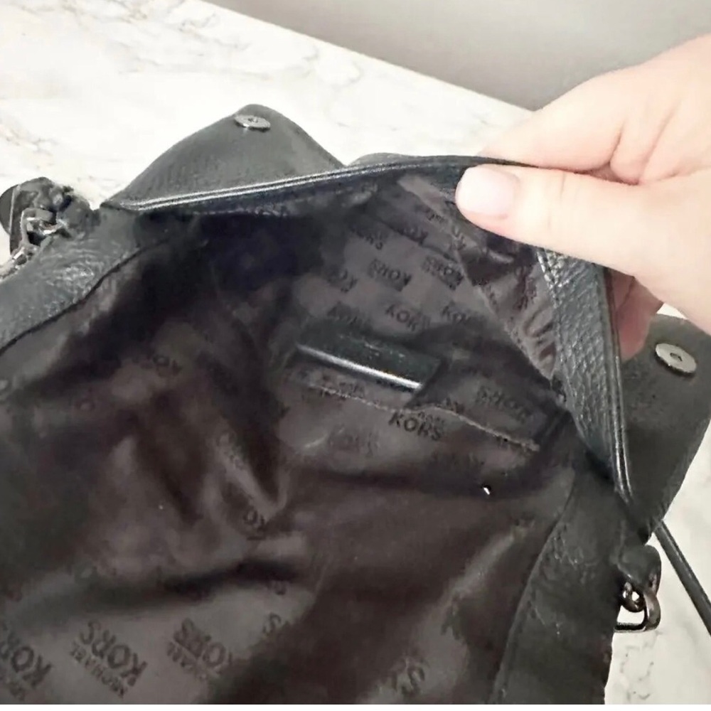 Michael Kors Black And Metallic Patchwork Crossbo… - image 8